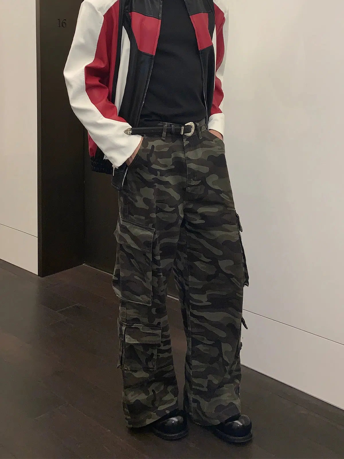 Casual Straight-leg Camouflage Pants