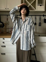 Casual Striped Button-Up Shirt