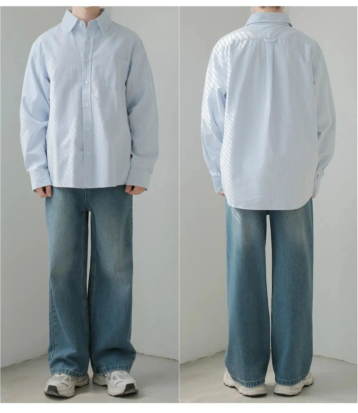 Casual Striped Button-up Shirt