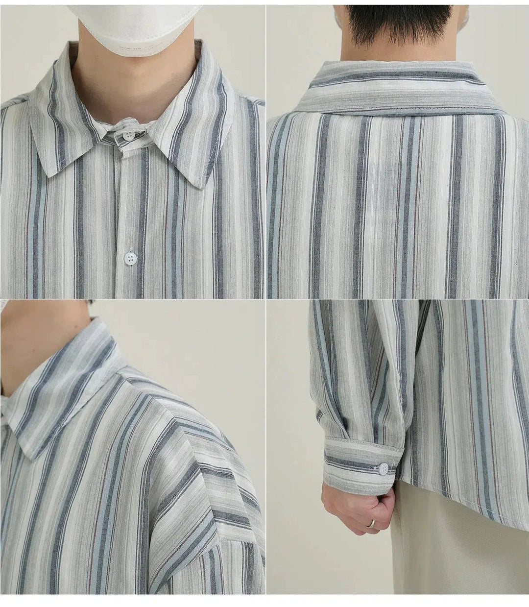 Casual Striped Button-down Shirt