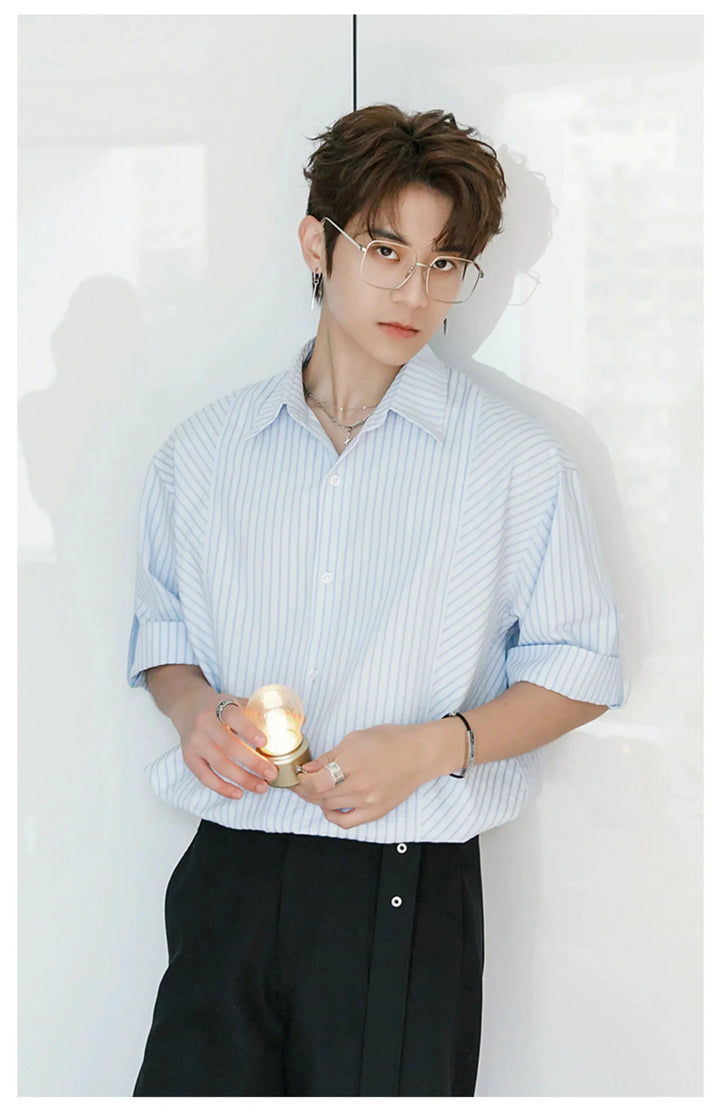 Casual Striped Office Shirt