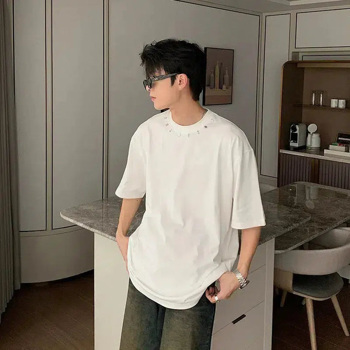 Casual Studded T-shirt