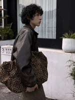 Casual Style Leopard Print Bag