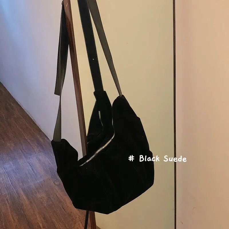 Casual Suede Shoulder Bag