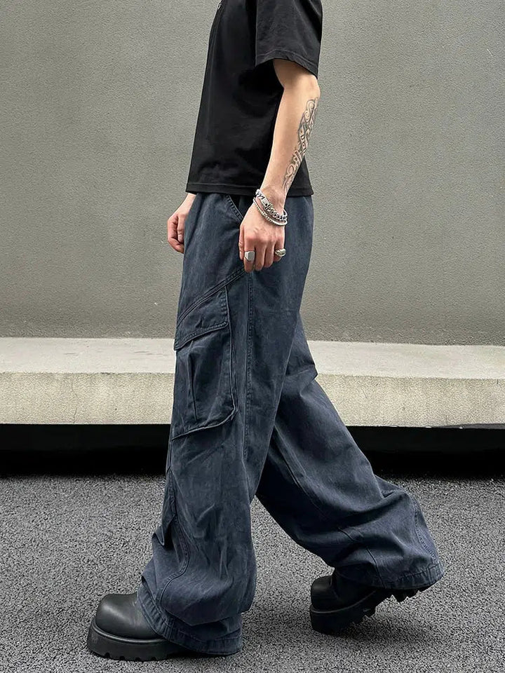 Casual Wide-Leg Cargo Pants