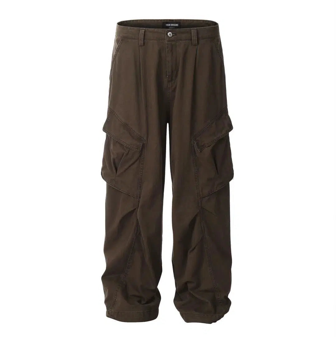 Casual Wide-Leg Cargo Pants