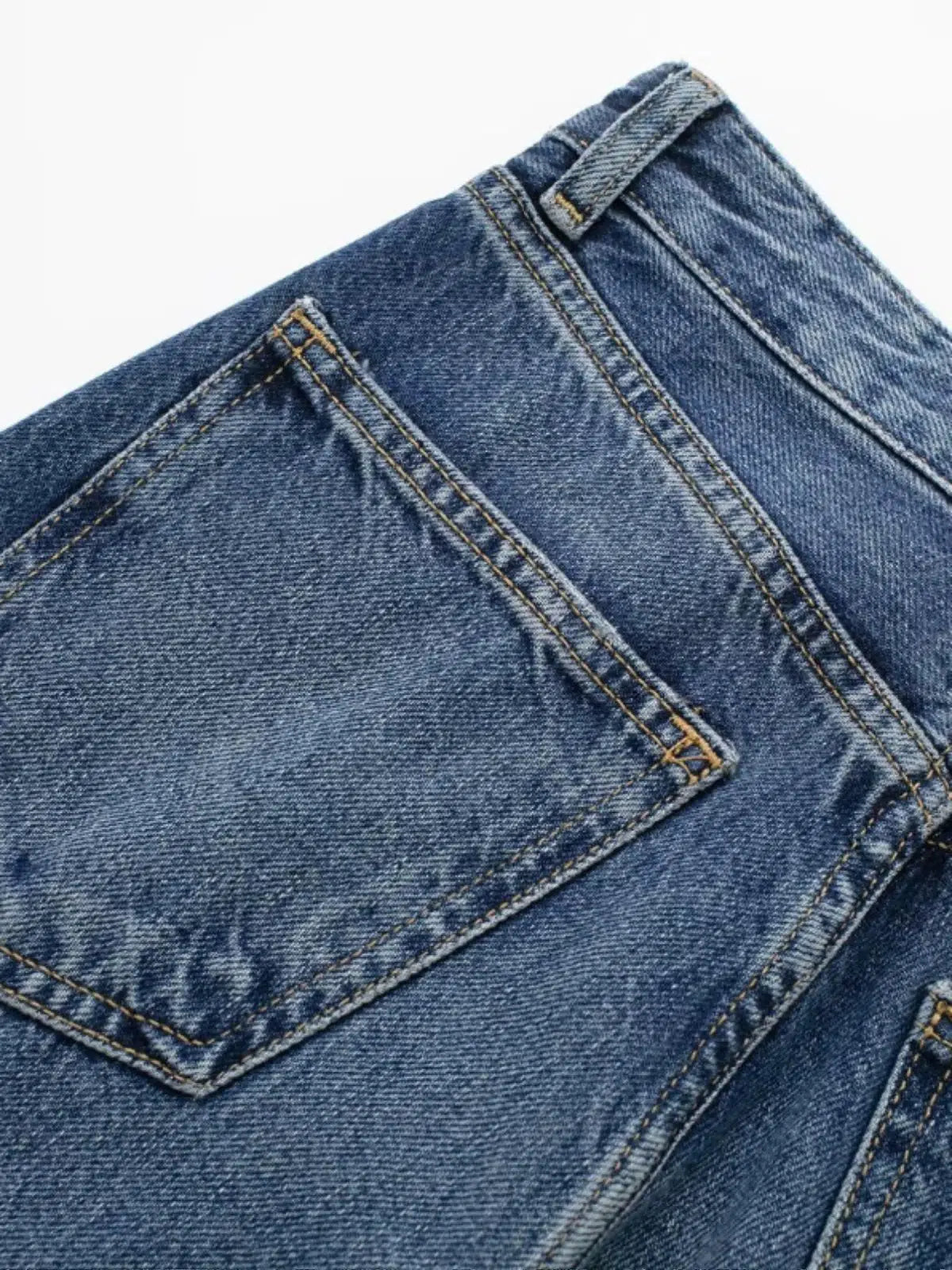 Casual Wide-Leg Denim Pants