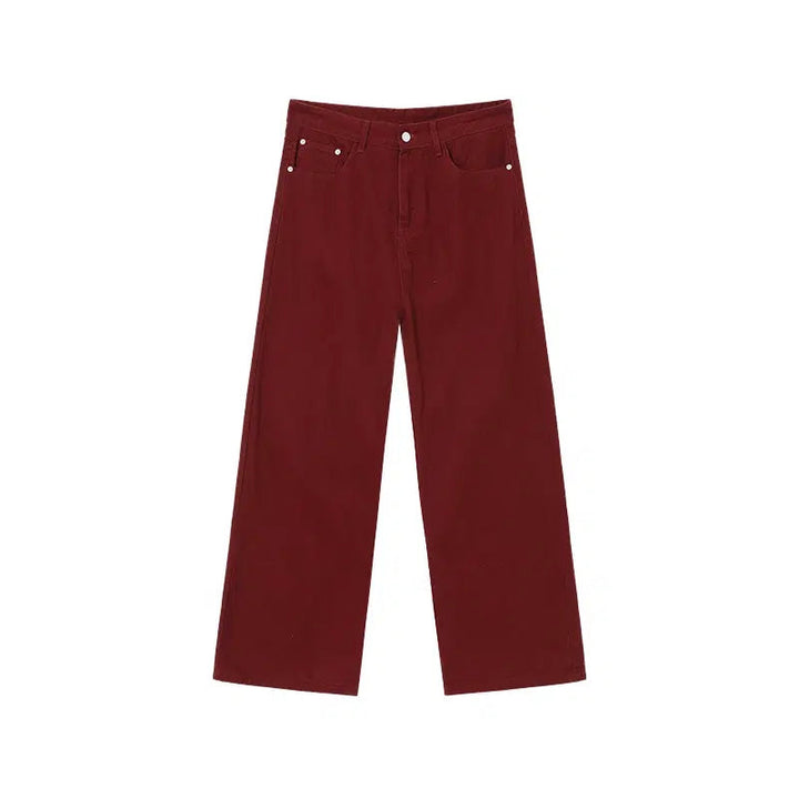Casual Wide-Leg Denim Pants