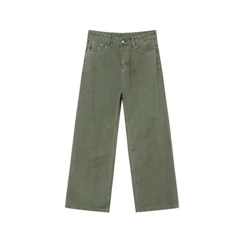Casual Wide-Leg Denim Pants