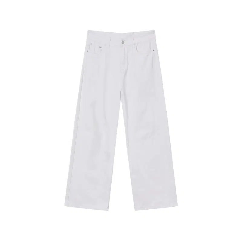 Casual Wide-Leg Denim Pants