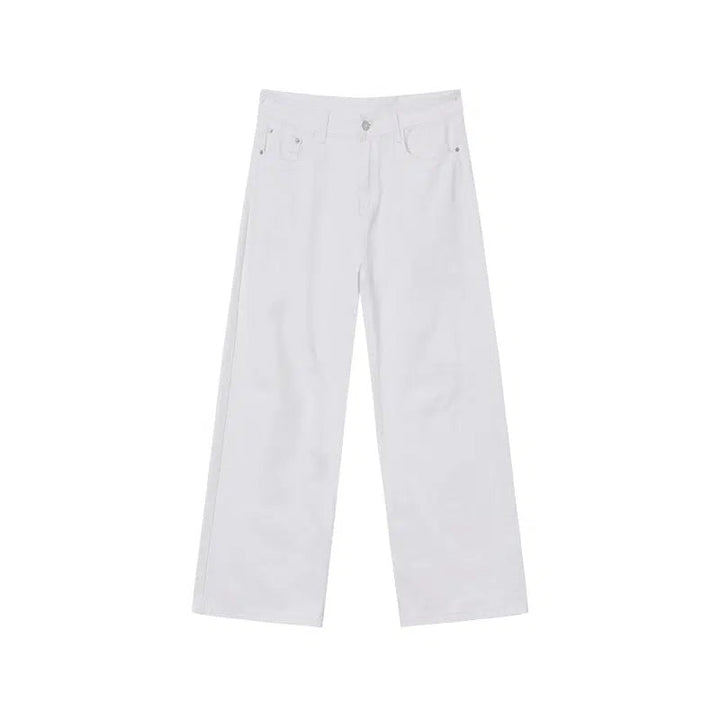 Casual Wide-Leg Denim Pants