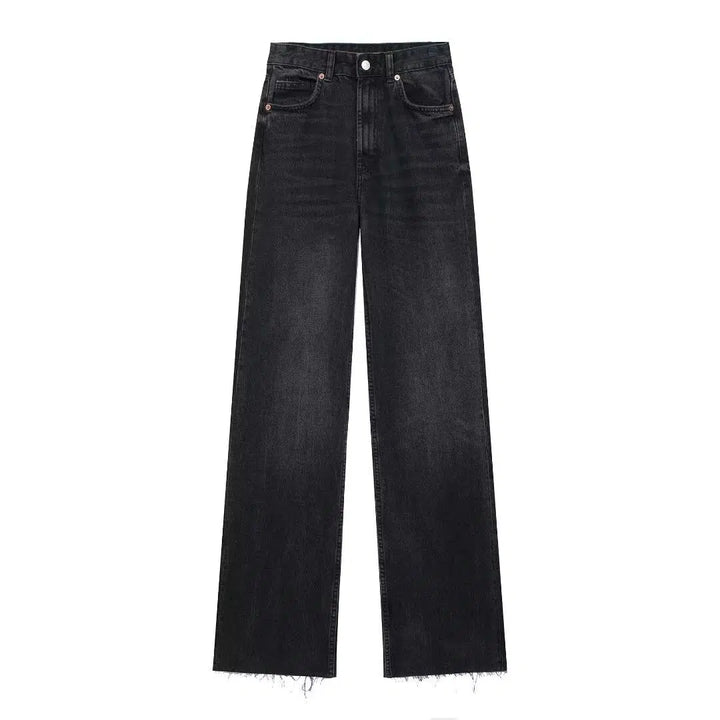 Casual Wide-Leg Denim Pants