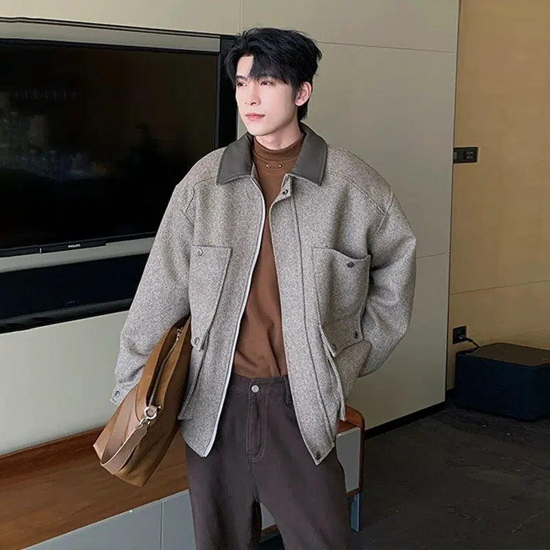 Wool-Blend Jacket with Pockets