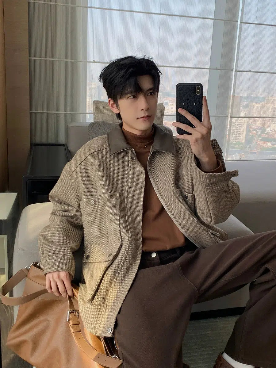 Wool-Blend Jacket with Pockets