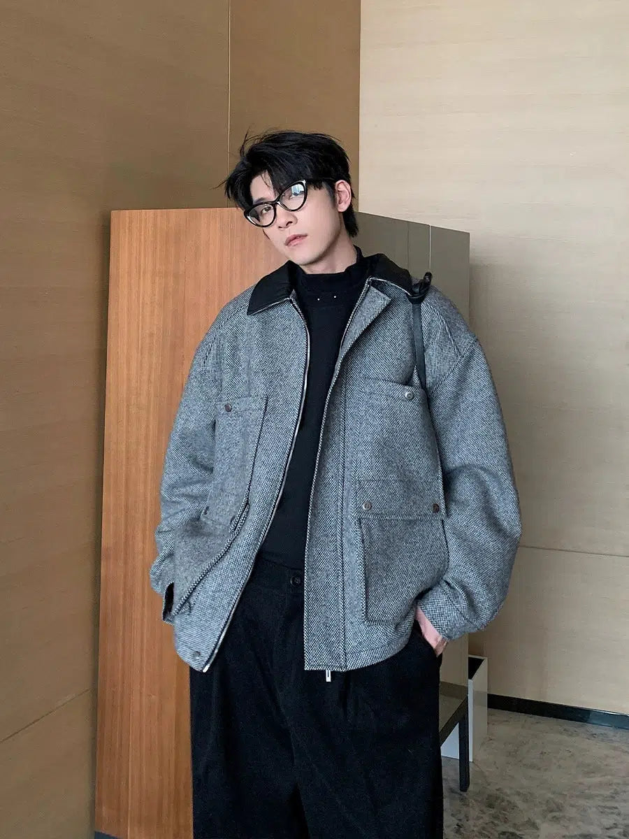 Wool-Blend Jacket with Pockets