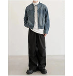 Casual Zip Front Denim Jacket