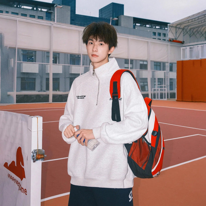 Front Pocket Zip-Up Sweatshirt