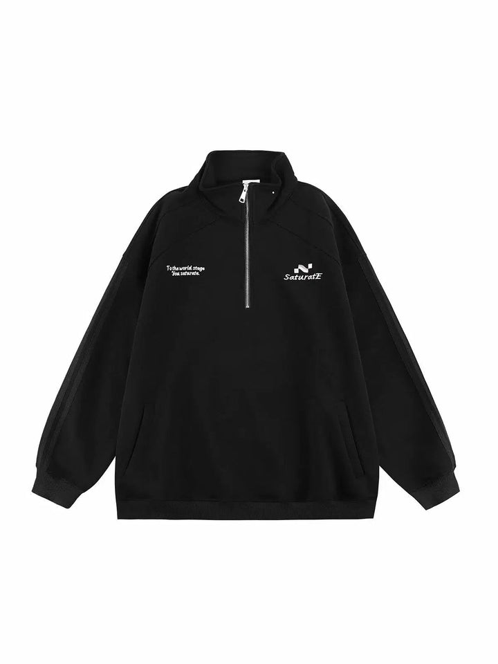 Front Pocket Zip-Up Sweatshirt