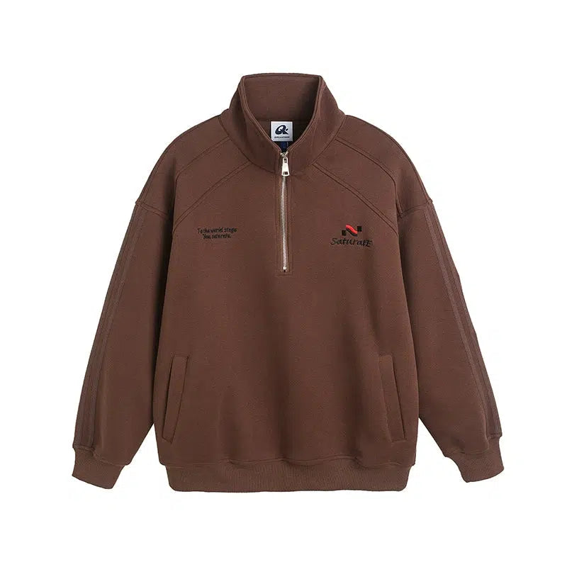 Front Pocket Zip-Up Sweatshirt