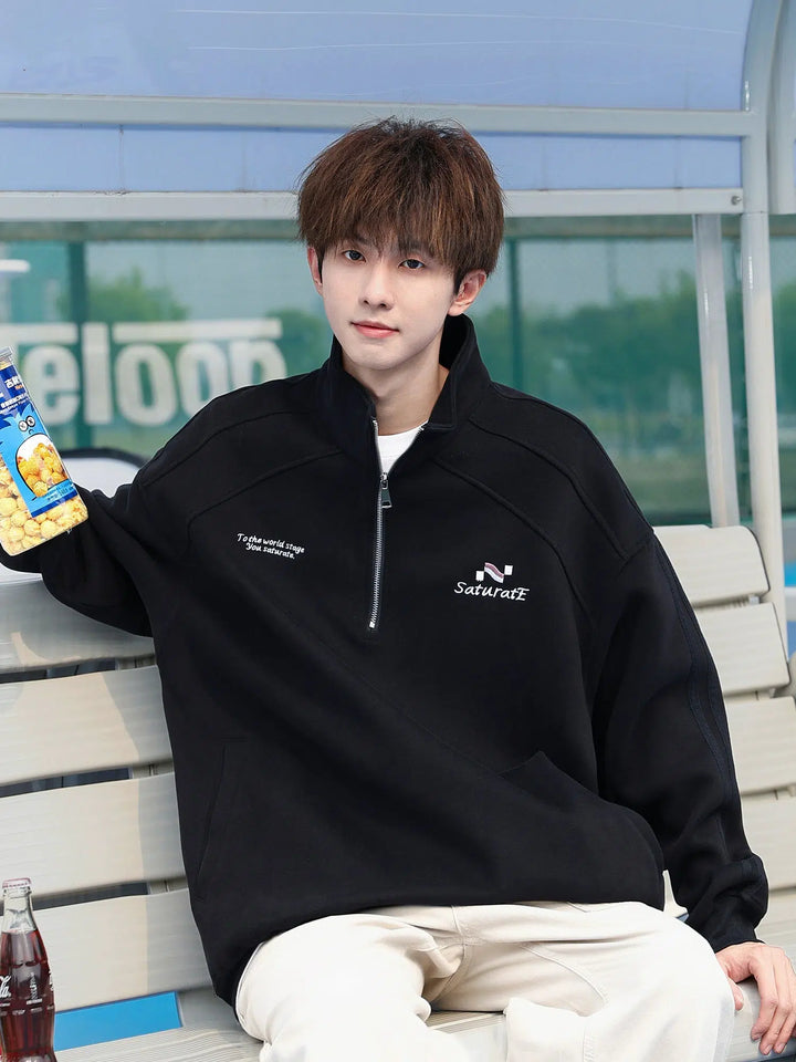 Front Pocket Zip-Up Sweatshirt