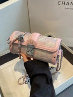 Chain-Accented Mini Handbag