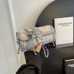 Chain-Accented Mini Handbag