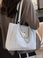 Chain Butterfly Accent Shoulder Bag