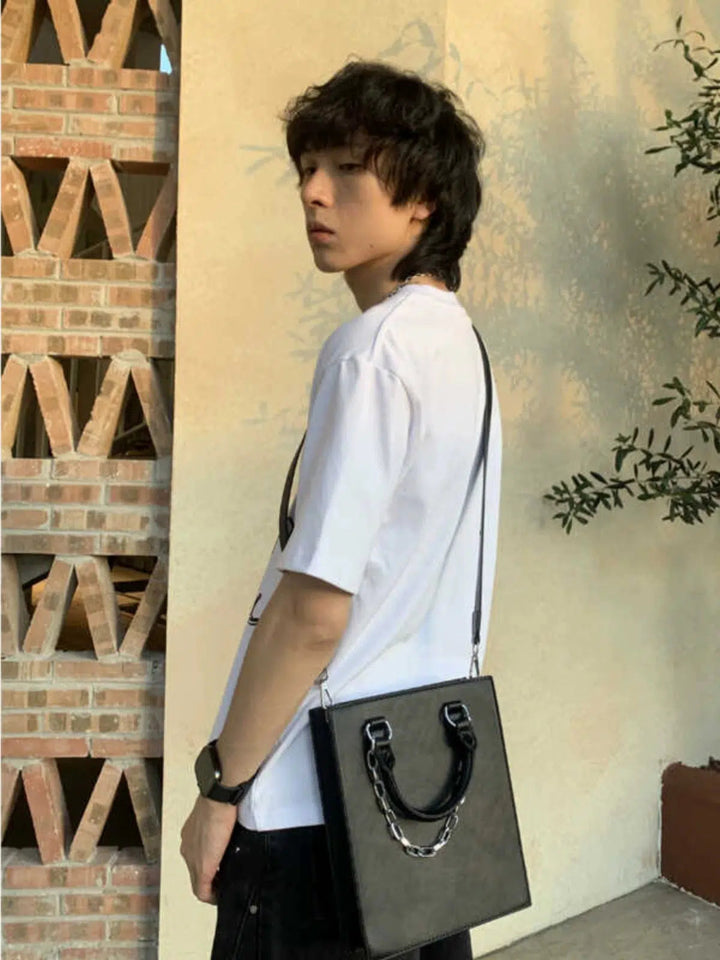 Chain Handle Messenger Bag