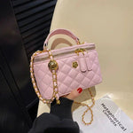 Chain Handles Small Square Bag