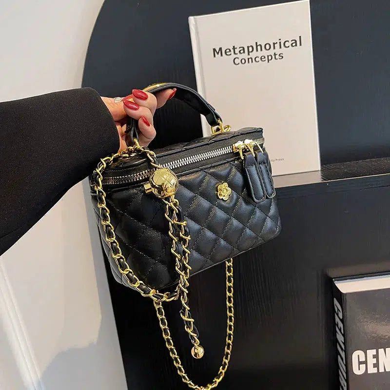 Chain Handles Small Square Bag