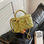 Chain Handles Small Square Bag