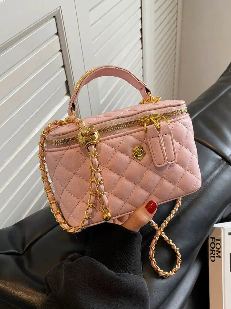 Chain Handles Small Square Bag