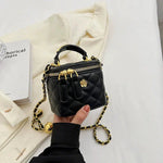 Chain Handles Small Square Bag