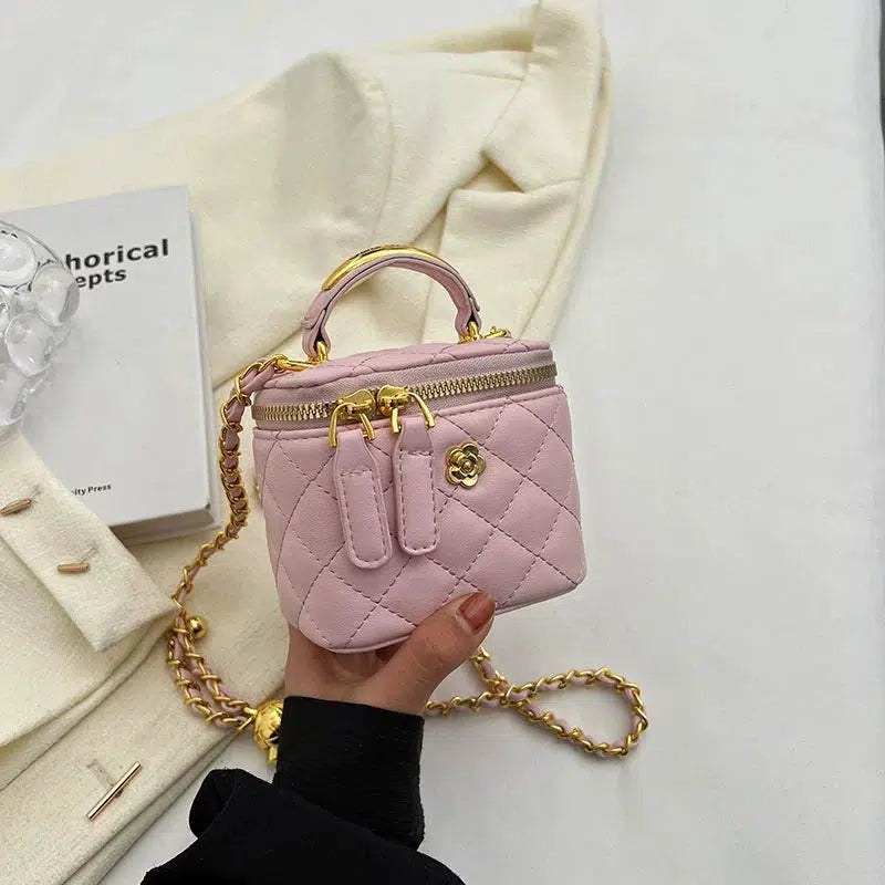 Chain Handles Small Square Bag