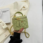 Chain Handles Small Square Bag