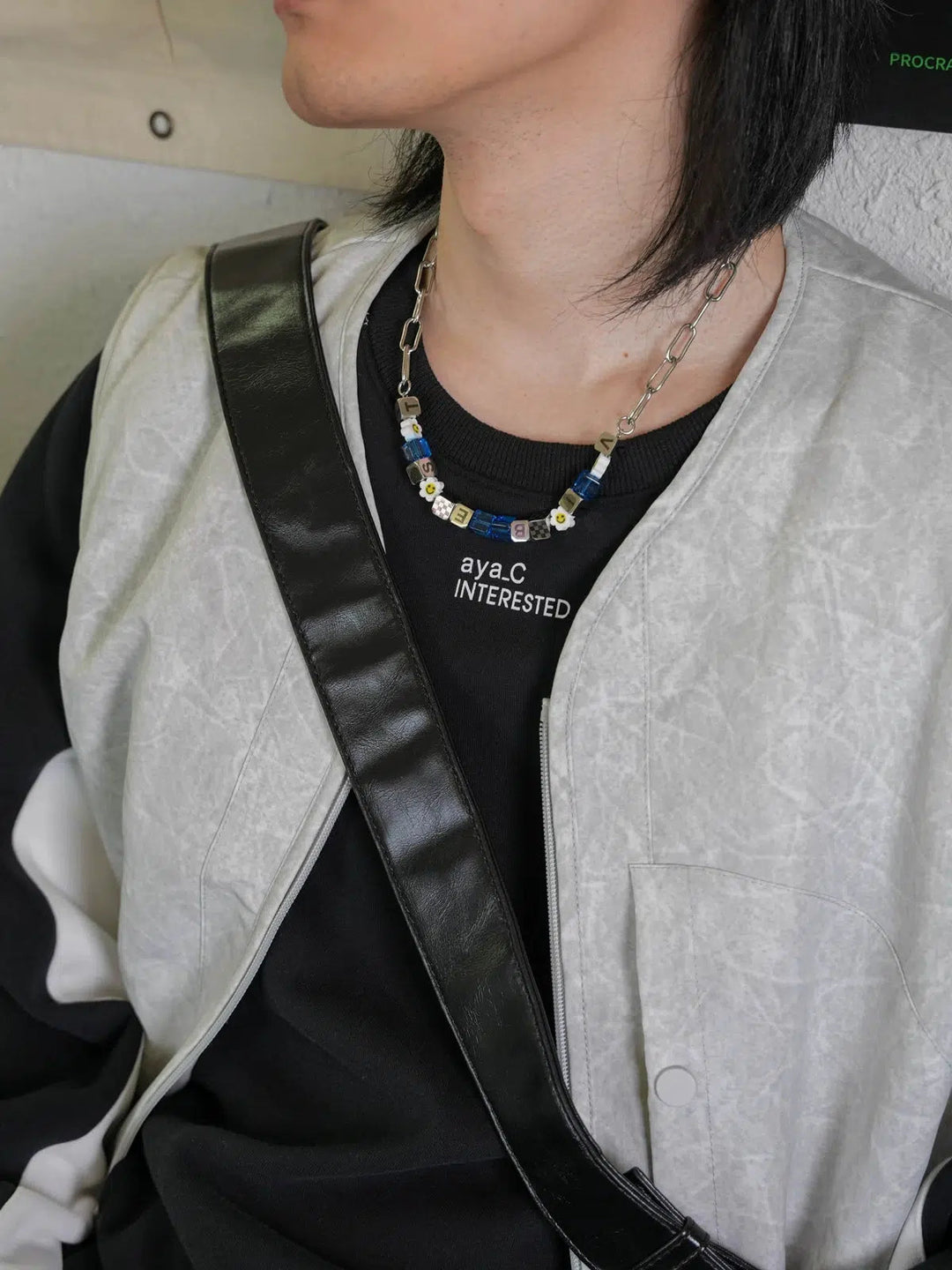 Chain Link Beaded Accents Necklace
