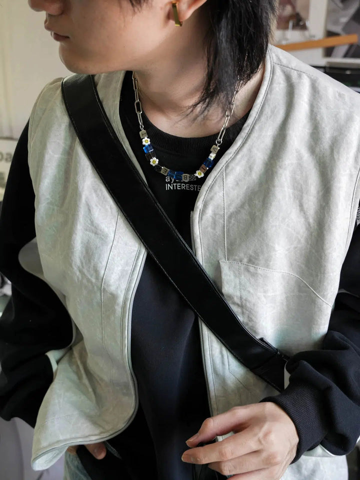 Chain Link Beaded Accents Necklace