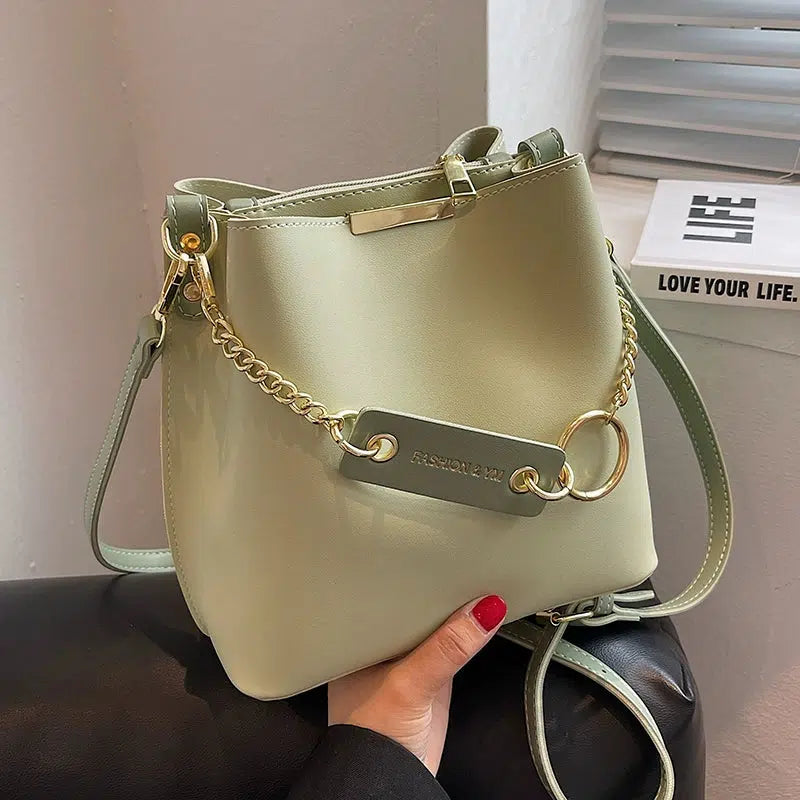 Chain Strap Inner Compartment Bucket Bag