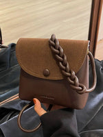 Chain Strap Leather Small Square Bag