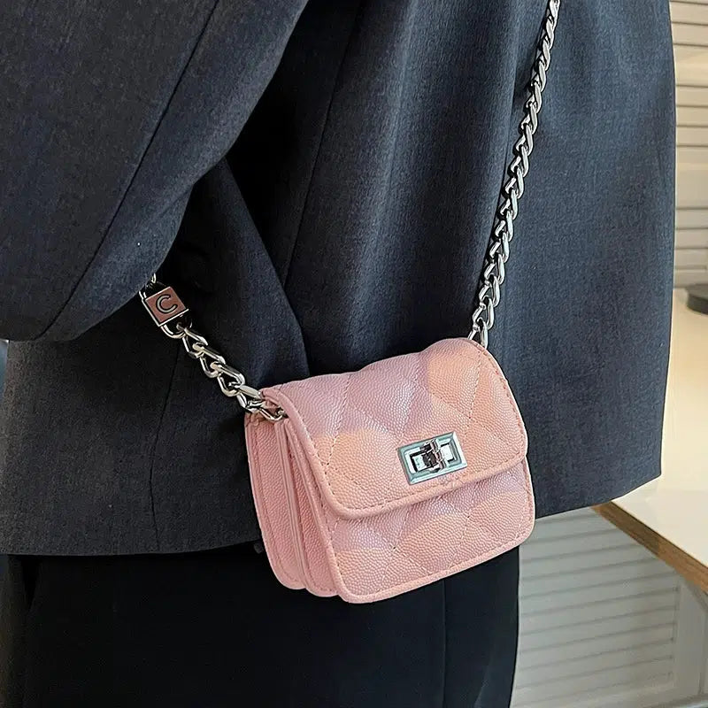 Chain Strap Quilted Mini Square Bag
