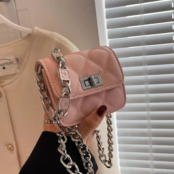 Chain Strap Quilted Mini Square Bag