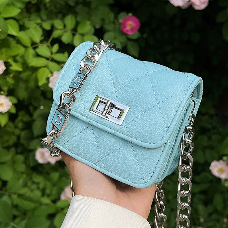 Chain Strap Quilted Mini Square Bag