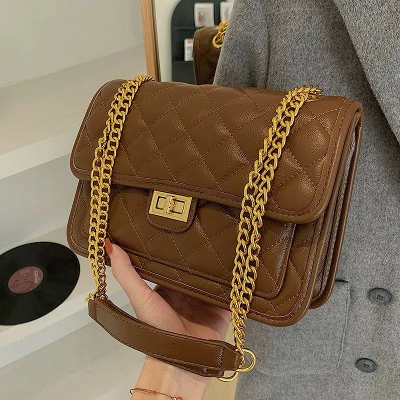 Chain Strap Quilted Shoulder Bag