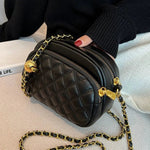 Chain Strap Quilted Small Square Bag