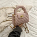 Chain Strap Quilted Small Square Bag