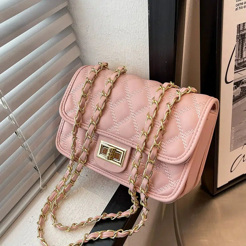 Chain Strap Small Quilted Square Bag