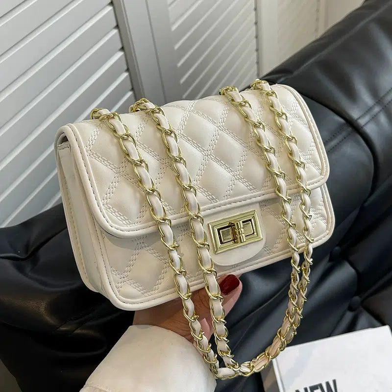 Chain Strap Small Quilted Square Bag