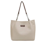 Chain Straps Diamond Pattern Tote Bag