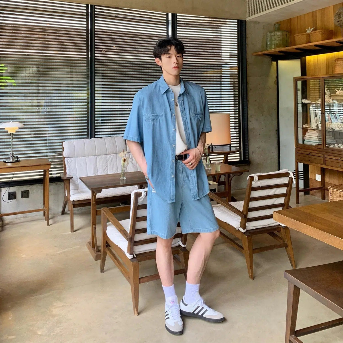 Chambray Short Sleeve Shirt & Shorts