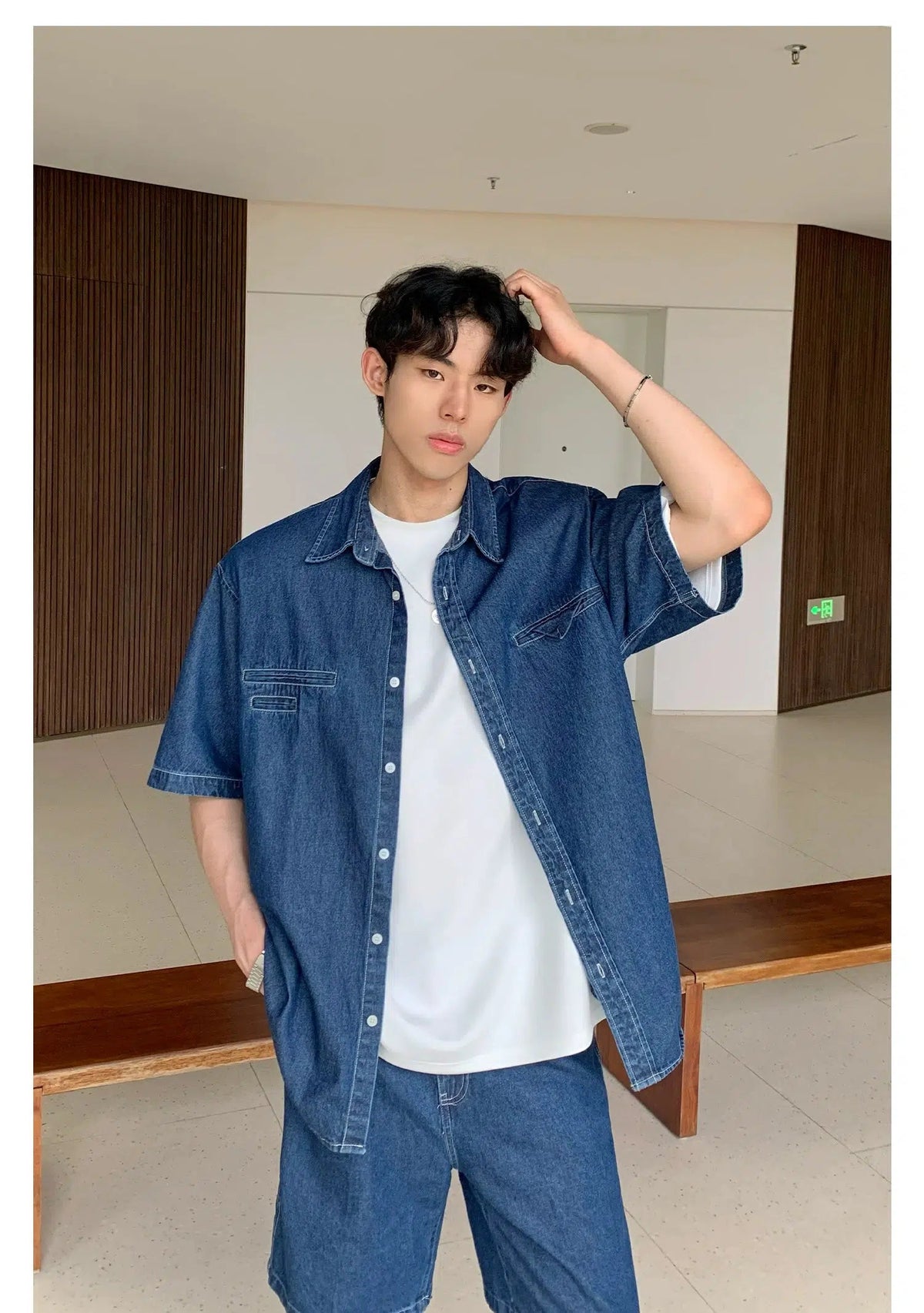 Chambray Short Sleeve Shirt & Shorts